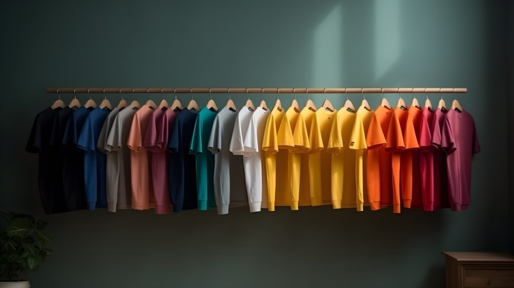 colorful t shirts hanging on row by mijoosh online about us